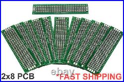 11pc 2x8 cm Double Side DIY Prototype Circuit Breadboard PCB Universal Board (G)