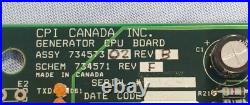 CPI Canada Generator CPU PCB Circuit Board 734573 02, 734571, 734572