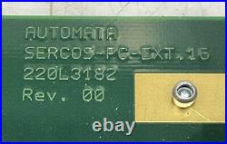 Cannon Automata Sercos-pc-ext. 16 220l3182 Rev 00 Pcb Circuit Board U4m