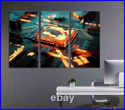 Motherboard printed Circuit board wall art Electronic abstract office home decor