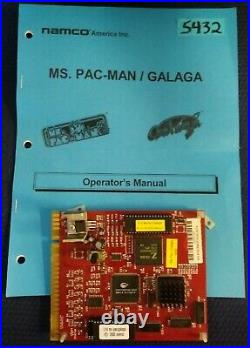 Ms. Pac-man Galaga Class 1981 Arcade Pcb Circuit Board & Manual #5432 Free Ship