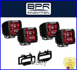 Rigid Radiance Pod Red & Fog Light Kit For 10-15 Ram 2500/3500 09-12 Ram 1500