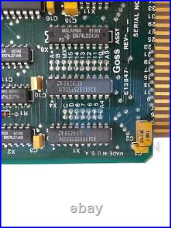 Rockwell E13847 Goss Control Module Printed Circuit Board